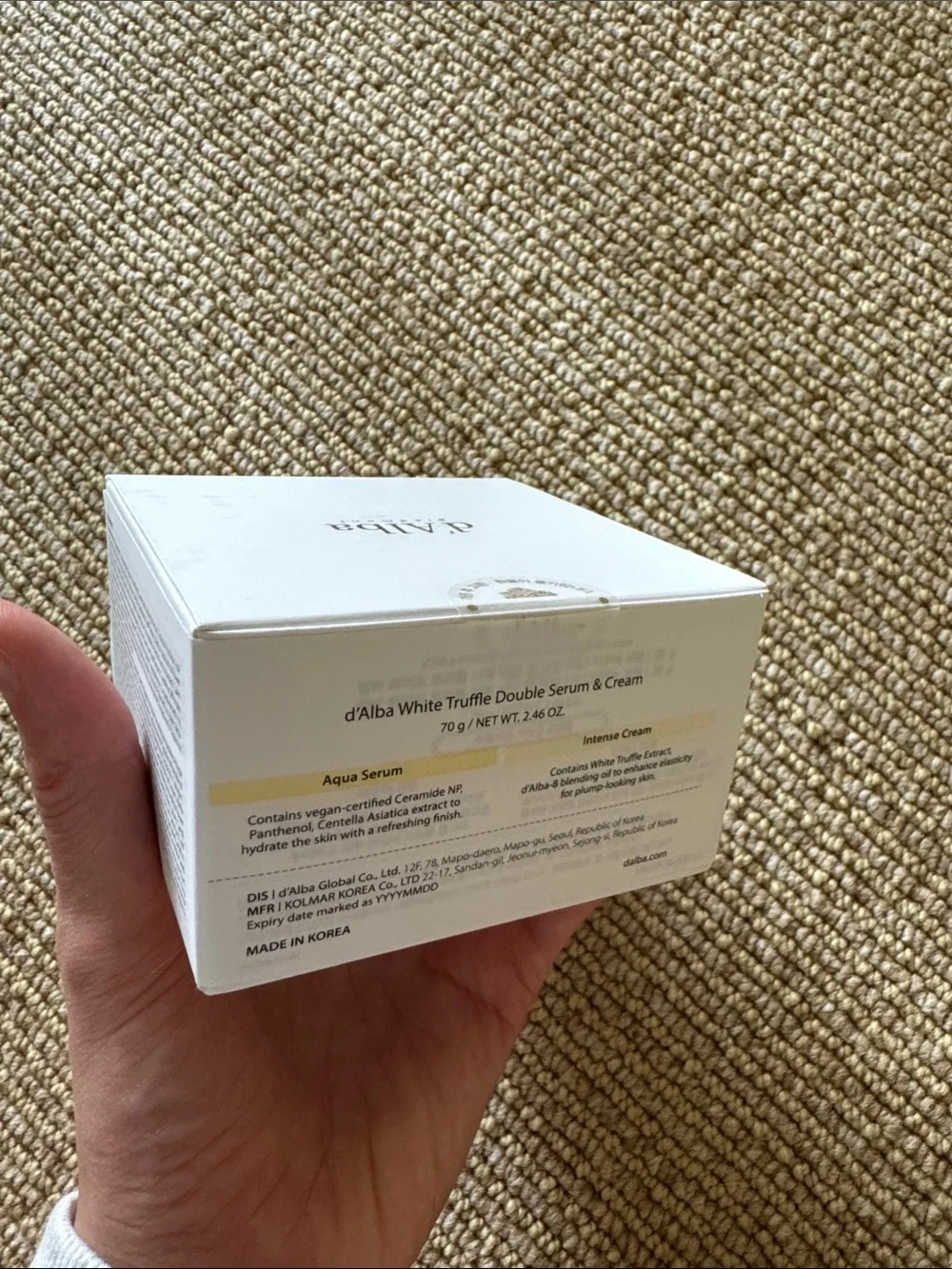 Alba White Truffle Double Serum & Cream — White and Gold